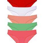 5 adet Süper Eko Set Likralı Kadın Slip Külot Kırmızı Beyaz Pudra Yeşil Fuşya mudanis