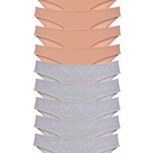 10 adet Süper Eko Set Likralı Kadın Slip Külot Ten Gri