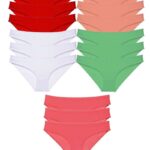 15 adet Süper Eko Set Likralı Kadın Slip Külot Kırmızı Beyaz Pudra Yeşil Fuşya