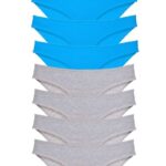 8 adet Eko Set Likralı Kadın Slip Külot Gri ve Mavi