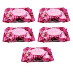 5 Paket Red Rose Islak Havlu Mendil 90 Adet Kapaklı Gül Kokulu