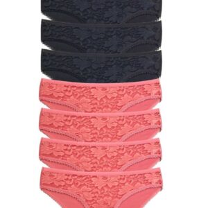 8 Adet Önü Dantelli Transparan Kadın Slip Külot S24