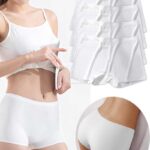 4 Adet Kadın Dikişsiz Görünmez İz Yapmaz Mini Şort Boxer Beyaz