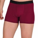 Pamuk Modal Likralı Esnek Erkek Boxer Bordo 4476B