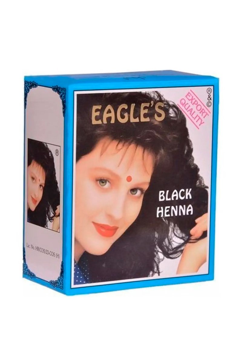 642ff1edd016e-642ff1edd4691 Eagle's Orijinal Hint Kınası Saç Boyası Siyah - Black Henna - Görsel 1