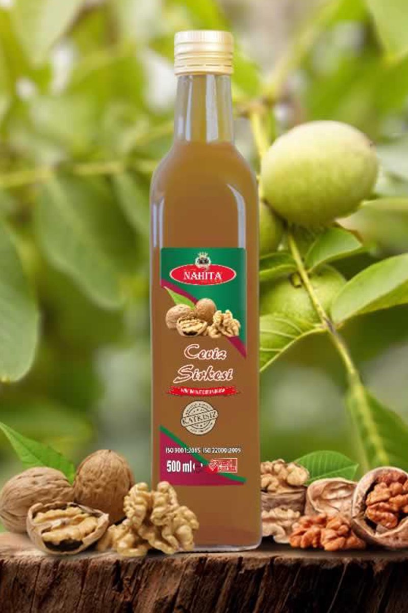644fc6bfe19f4-644fc6bfe796a Ceviz Sirkesi % 100 doğal Katkısız 500 ml - Görsel 1