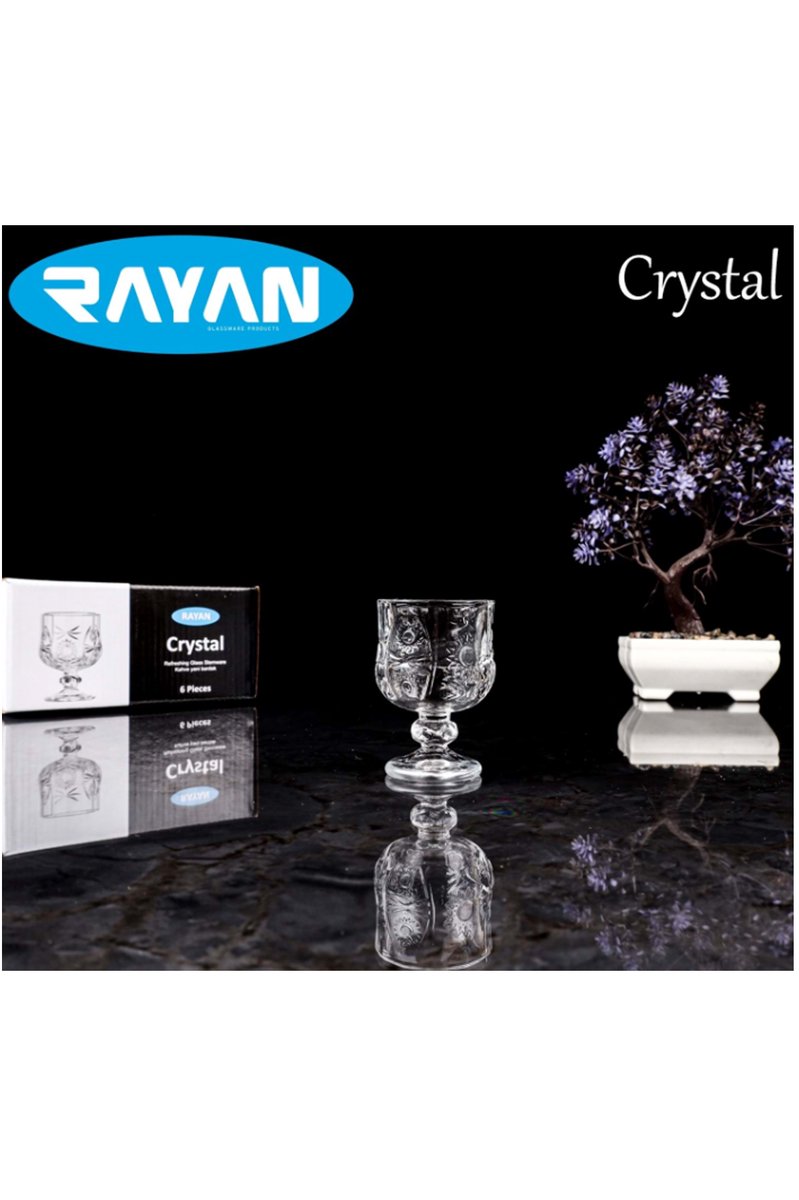 65a301d40979f-65a301d413d58 Rayan Crystal 6'lı Kahve Yanı Bardak mudanis - Görsel 1