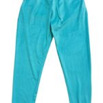Parlak Kadife Cepli Pantolon Eşofman Pijama Altı Unisex Lastikli Paça Yeşil