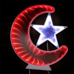 Ay yıldız ışık pano Türk bayrağı LED dekoratif aydınlatma duvar süs