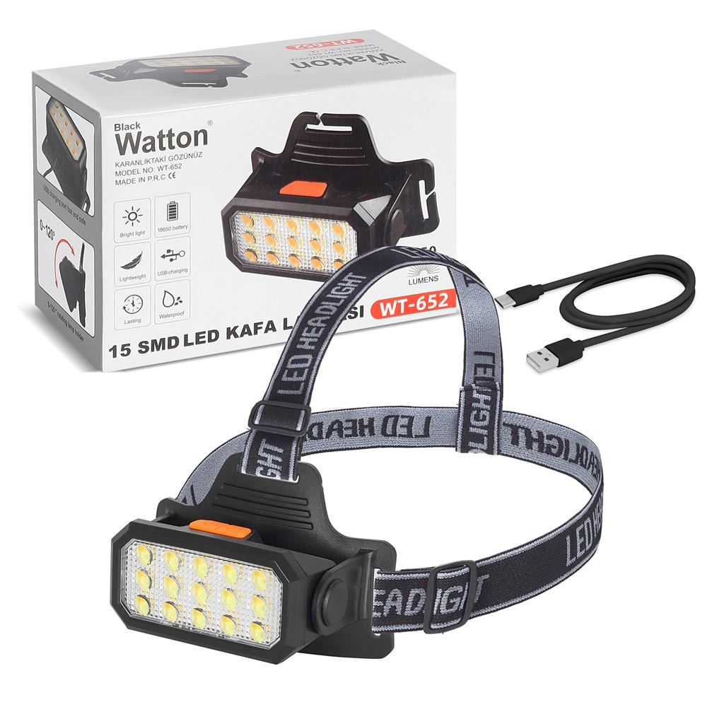mdn-gf001k-guvf-592_15-ledli-sari-beyaz-sarjli-kafa-lambasi-wt-652-187378060-sw1000sh1000-195oddp2 15 LED'li şarjlı kafa lambası - Görsel 1