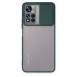 Xiaomi Redmi Note 11t Kılıf Palm Buzlu Kamera Sürgülü Silikon - Yeşil