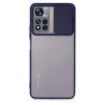 Xiaomi Redmi Note 11t Kılıf Palm Buzlu Kamera Sürgülü Silikon - Lacivert
