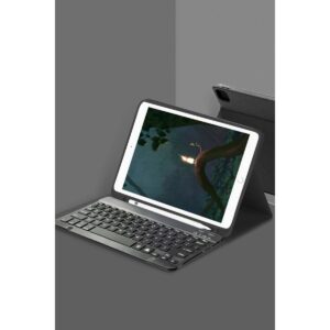 Apple İpad 5 Air 9.7 Kılıf Kc01 Smart Klavyeli Tablet Kılıfı - Siyah