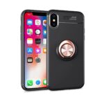 Apple İphone Xs Max Kılıf Range Yüzüklü Silikon - Siyah-gold